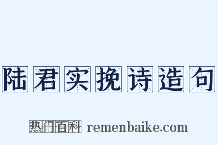 陆君实挽诗造句是什么意思的图片
